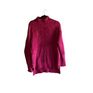 For The Republic long sleeves mock neck pullover sweater size L in hot pink